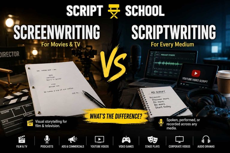 Screenwriting vs Scriptwriting